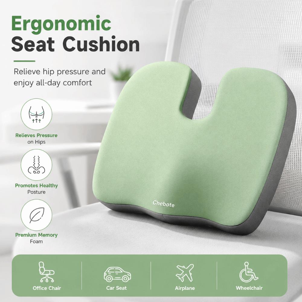 Pressure Relief Memory Foam Seat Cushion Slow Rebound Chair Pillow  Student Chair