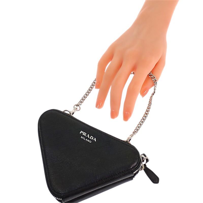 Prada 1NR015 2WAY Bag Black Safiano Women