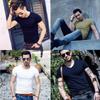 Men's Summer Casual Fashion Solid Color O-neck T-shirt With Short Sleeves