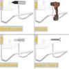 Stand Hose Hanger Wall Mount Cord Hook Stainless Steel Garden Hose Holder  1pcs