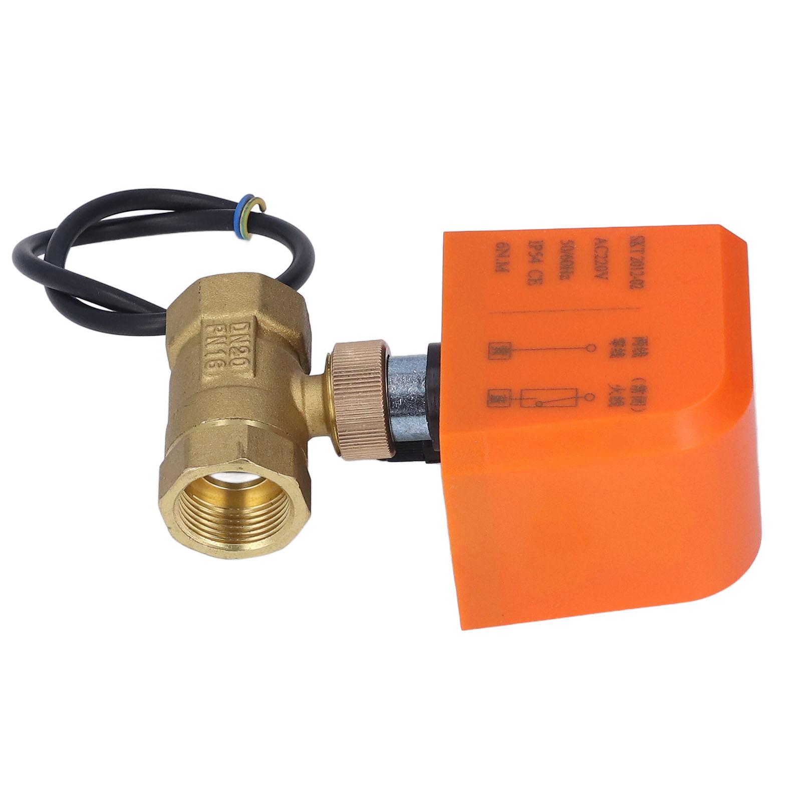 Gemotoriseerde   Klep 2-weg Normaal Gesloten Elektrische   Klep 3Celsius4 Inch DN20 AC220V met Messing Body IP54 Waterdicht voor Warm en Koud Water