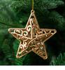 Gangheng Gold Star Pendant and Irregular-Shaped Christmas Tree Ornaments Set