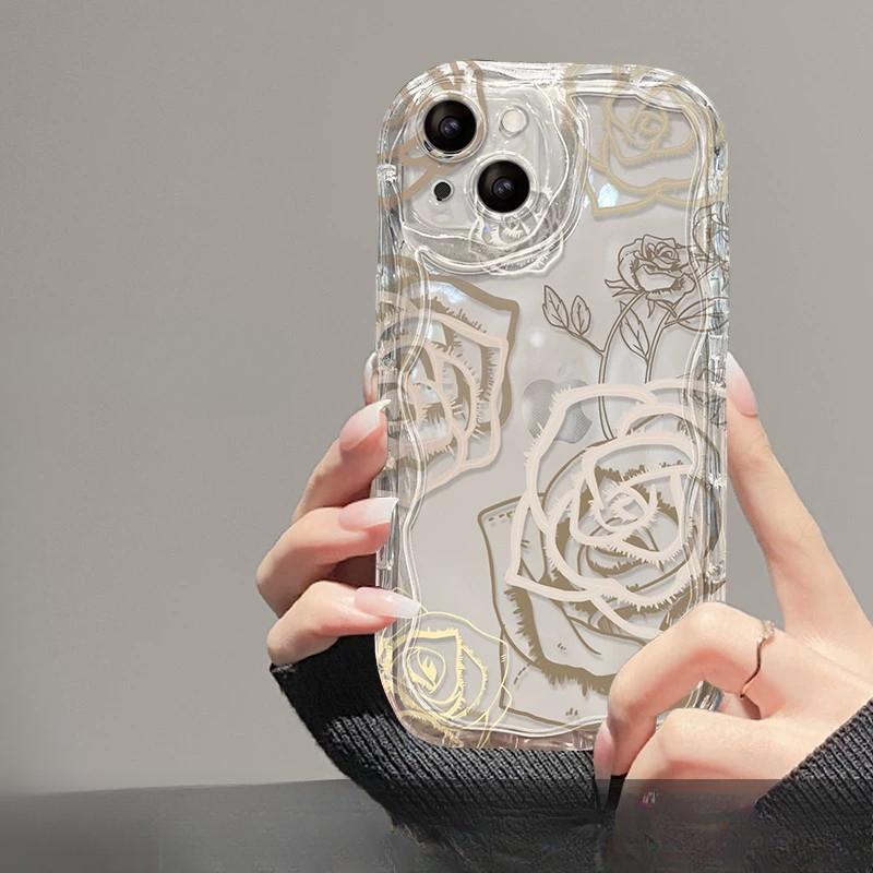Applicable To Apple 15 Mobile Phone Case for Women's IPhone 14 Promax All-inclusive 13/12mini Anti-fall 16/11 Transparent