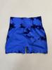 Seamless High-Waist Tie-Dye Peach Lift Yoga Shorts