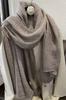 Gray-Beige Textured Scarf 180X90 - Cotton and Polyester
