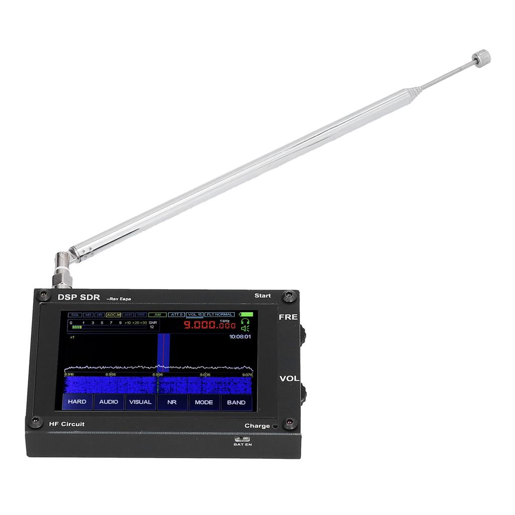 SDR-Empfänger Funkradio DSP 3,5-Zoll-Touchscreen Registriert 50 kHz-2 GHz Ultradünne Antenne