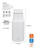 CB Japan SANTECO 1.2L Vacuum Insulated Stainless Steel Tabletop Pot, Double-Layered, White, Keeps Hot and Cold, MOLLE Compatible
