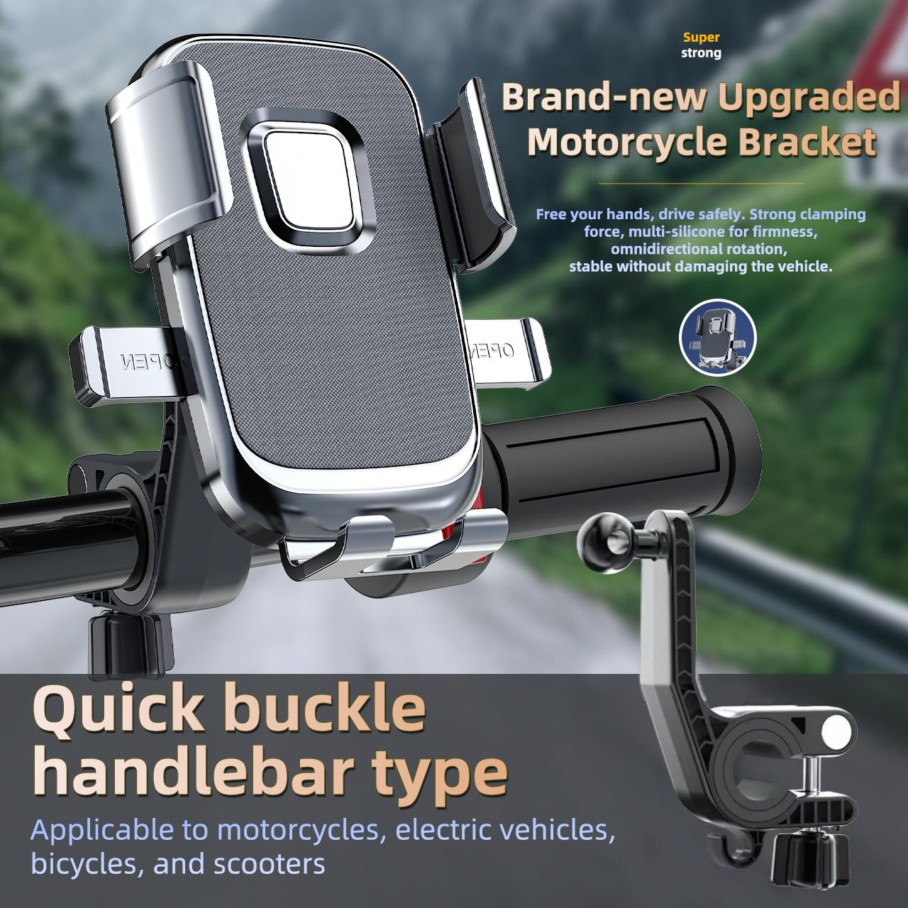 Portable Universal 360 Degree Rotate Bike Handlebar Mount Rearview Mirror Motorcycle Phone Holder for Mobile Phone Insert
