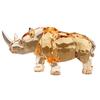 Transparenter Goldener Nashorn-Nachbildung Nashorn-Skulptur Acryl Goldene Tierstatue Dekorative Figuren Heimdekoration