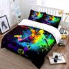 Vibrant Painted Football Player Printed Duvet Cover Set1 Duvet Cover+2 Pillowcasemulti Size Bedroom Bedding Decor