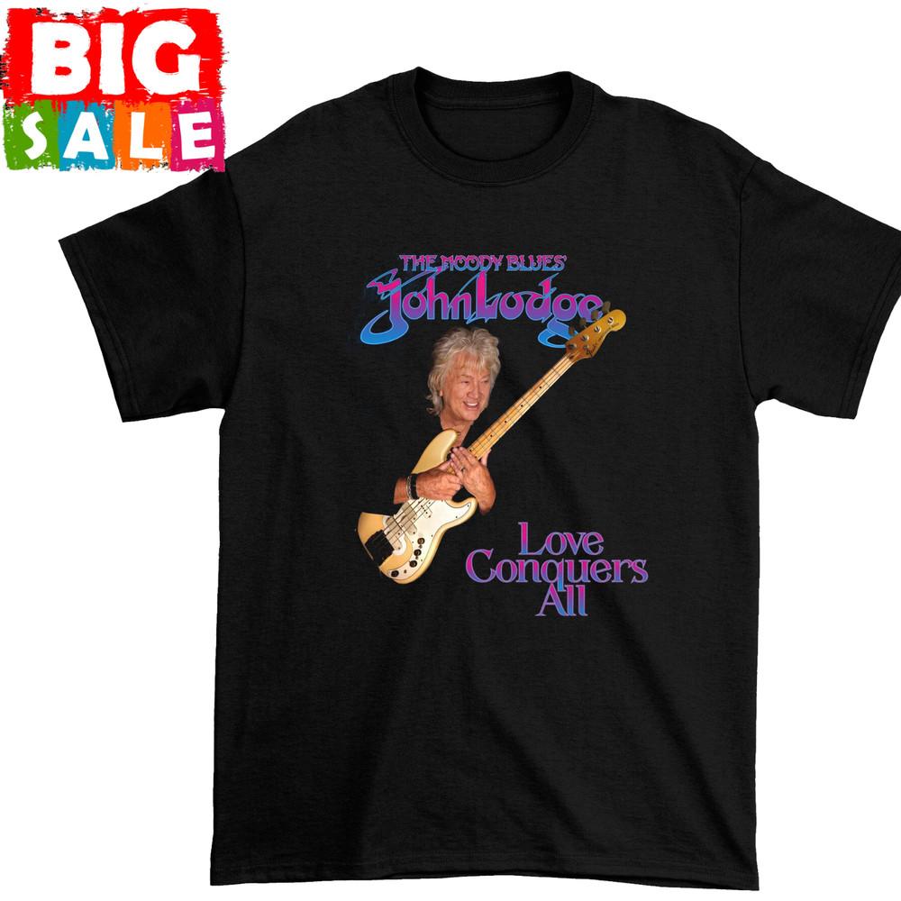 John Lodge of The Moody Blues S-234XL Black Unisex Gift Xmas Shirt D1160 Unisex T-Shirt