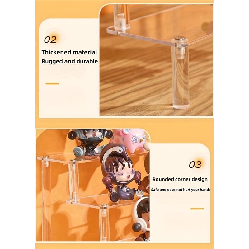 1pc Shiny Acrylic Perfume Organizer - Multi-Level Display Stand for Anime Car Models & Mini Toys