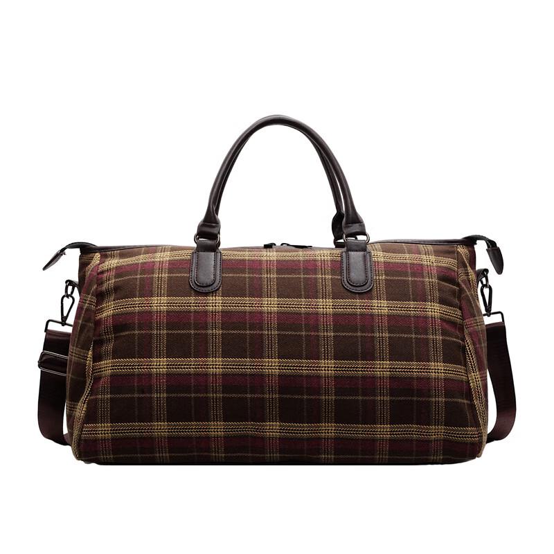 Fashion Plaid Travel Duffel Bag