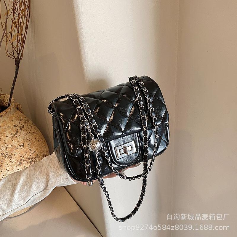This year's popular diamond checkered chain small fragrance fashion small bag women's 2025 new trendy temperament one-shoulder crossbody bag