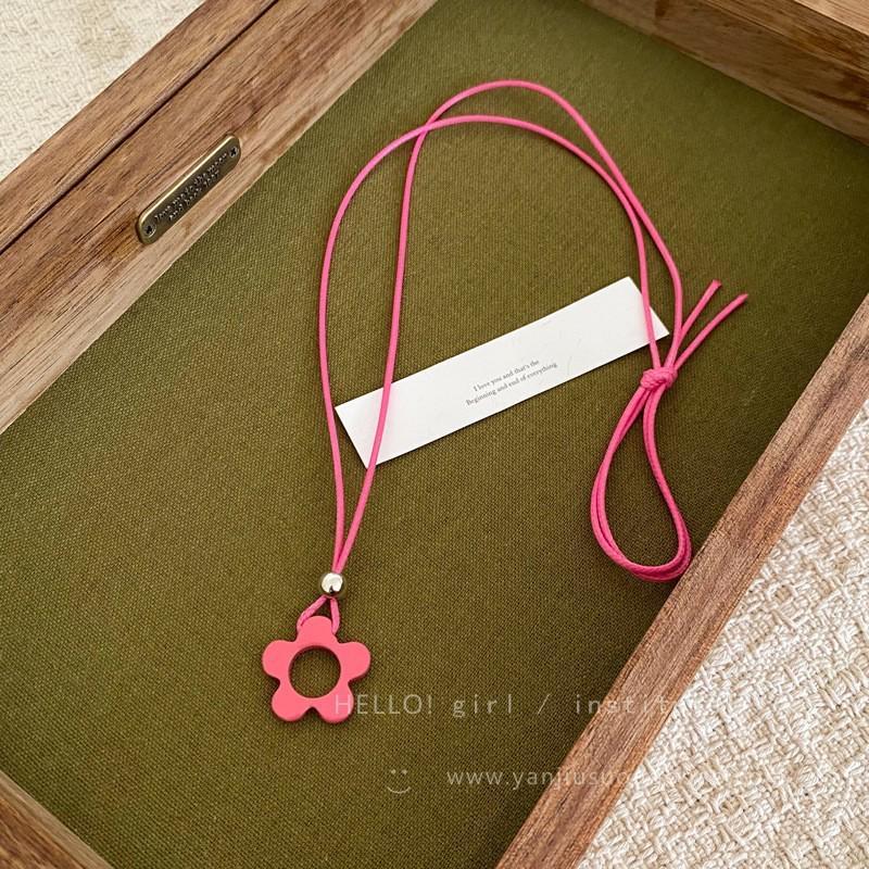 Korean Heart Comb Black Drawstring Necklace - Women's Fashion Choker Chain