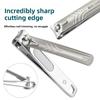 11PCS Premium Thickened Nail Clipper Set,Pu Leather Case Slant Cut Nipper,Multi-Purpose Home & Salon Manicure Pedicure Kit