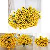 Realistic Appearance Artificial Sunflower Fake Silk Flower For Home Decoration**