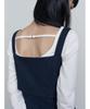 Make A Toast Wool Square Mini Dress Navy Mbefop003Nv