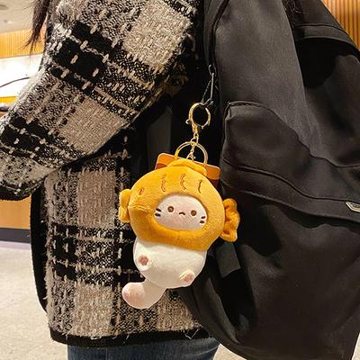 Porte-clés en peluche pour chat, pendentif pour sac, accessoire pour écouteurs, accessoire pour voiture