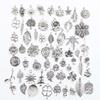 30Pcs Charms Sun Moon Horse Crown Leaf Fish Clover Antique Bronze Silver Color Mixed Pendants Diy Making Findingstibetan Jewelry