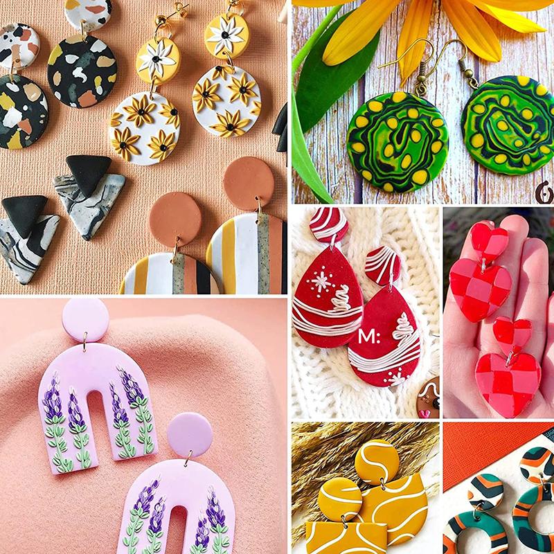 126-teiliges Polymer Clay Ausstecher-Set zur Ohrringherstellung Enthält Ausstechformen Haken Biegeringe Ideal für Individuelle Schmuckkreationen