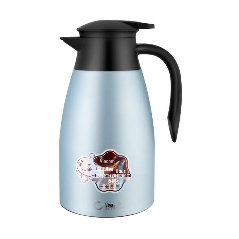 European Style Double Layer Stainless Steel Thermos - 304 Insulated, Portable, Large Capacity Hot Water Pot