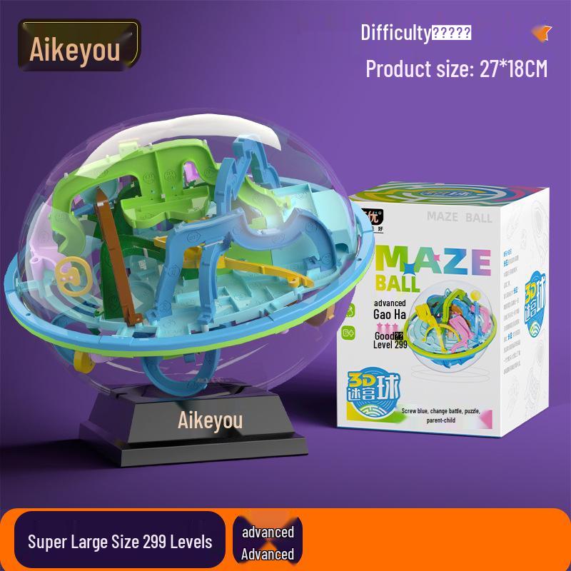 Large Children's 3D Maze Ball Puzzle Toy - Challenge Level Magic Cube