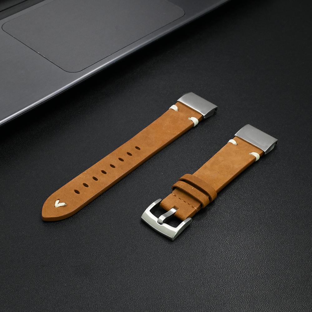 Leather Soft Strap for Garmin Watch Fēnix 8 51mm 7X Pro Enduro 1/2 Smart Watch 26mm 22mm Band for Garmin Fenix 7 6 Epix Pro 47mm