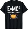 Funny Science Coffee Energy Milk Coffee Tshirt Y2k Top Emc2 Funny Printed Graphic T Shirts Casual Loose Streetwear Unisex