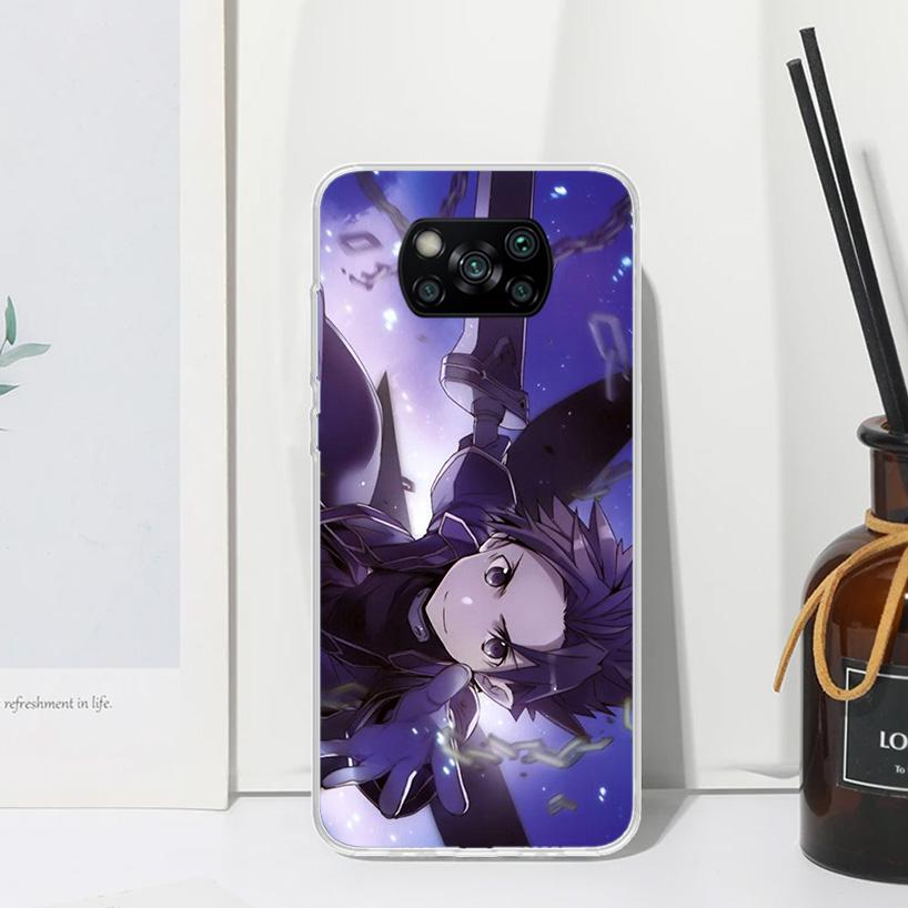 Sword Art Online Anime Phone Case For Xiaomi Poco X7 X6 X5 M7 M8 Pro F7 Ultra Redmi 15C 15 13C 13 12C 12 10 10C 10A Art Fundas P