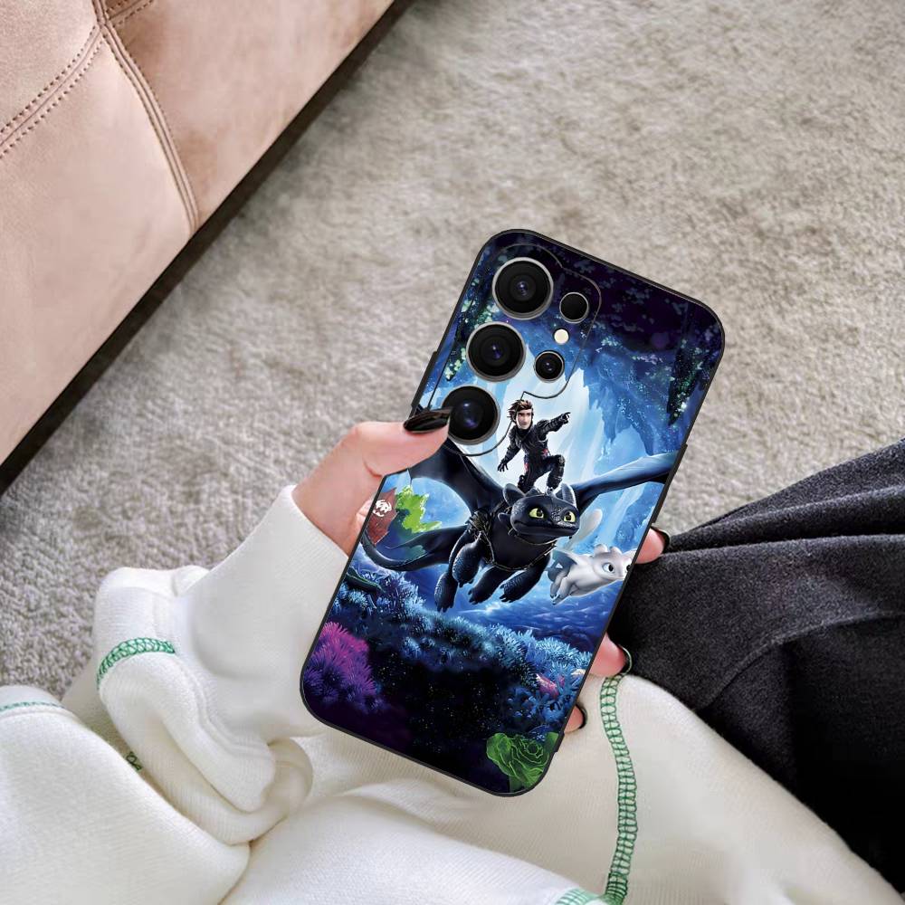 Lovely Couple Toothless Fury Dragon Phone Case For Samsung S 24 Fe 25 Ultra Plus 20 Lite 21 30 22 23 24 22 Ultra 5G Fundas