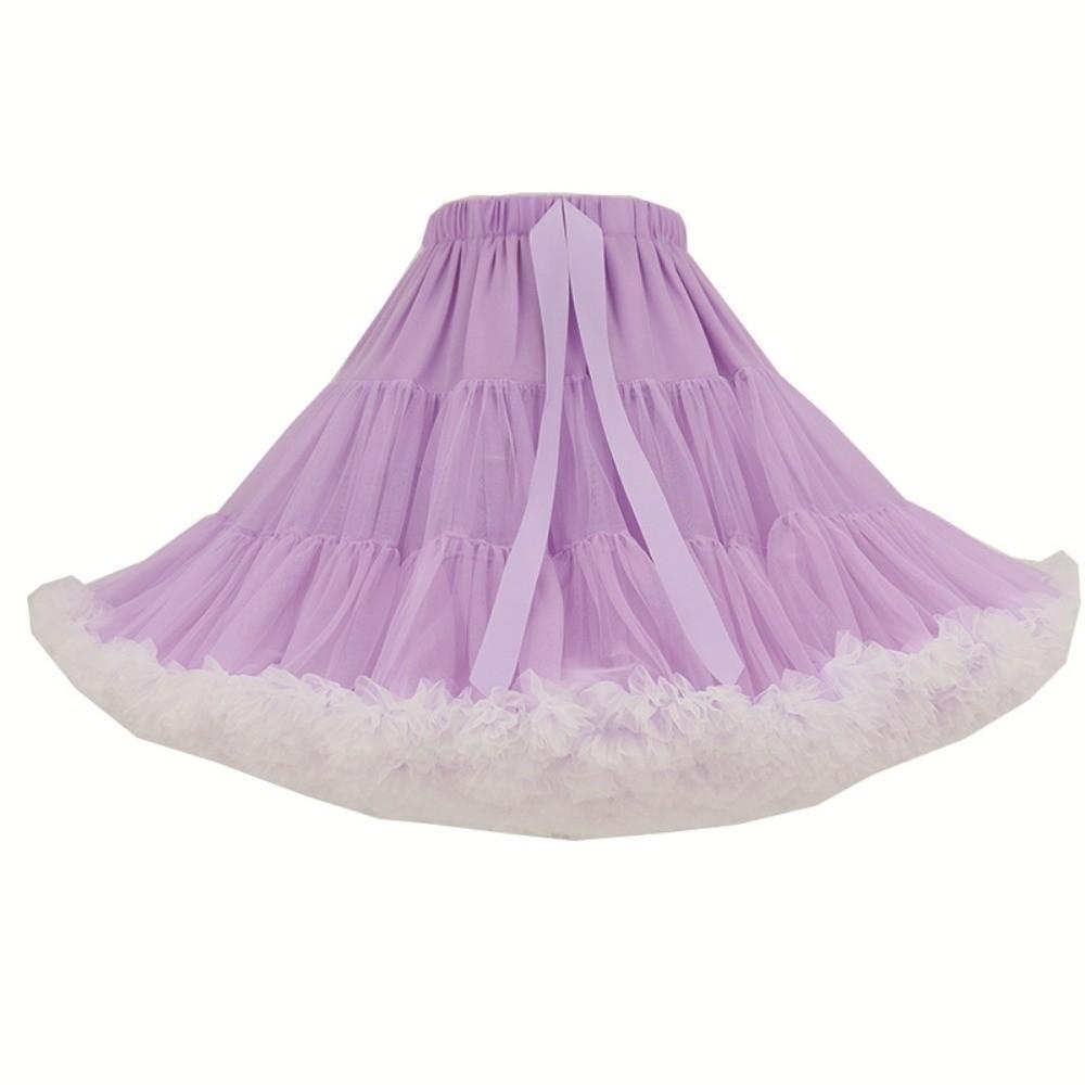 58 Styles Lolita Tutu Skirt 42cm 280g Hexagon Mesh Crinoline No Bone Petticoat Daily Cosplay