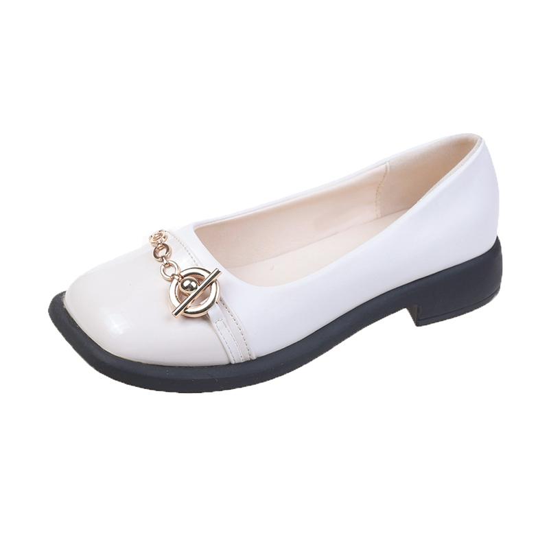 Fashion Shoes for Women 2024 Moccasins Square Toe Ladies Summer Footwear Black Low Heel Elegant Fashion on Sale Casual Chic Spring