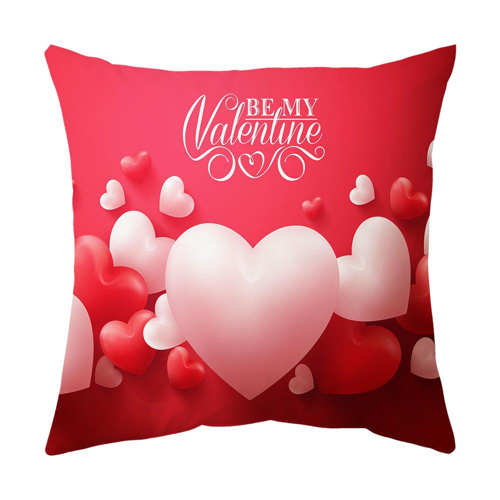 Pillow New Valentine's Day Pillow Case Pink Love Balloon Pillow Sofa Cushion Pillow Case