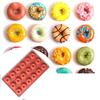 Non-sticky Demoulding Food Grade Chocolate Mold 18 Cavities Doughnut Baking Mold Tray Baking Accessories