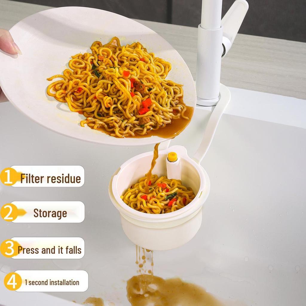 Kitchen Sink Hanging Basket Filter for Food Residue and Fruit Washing