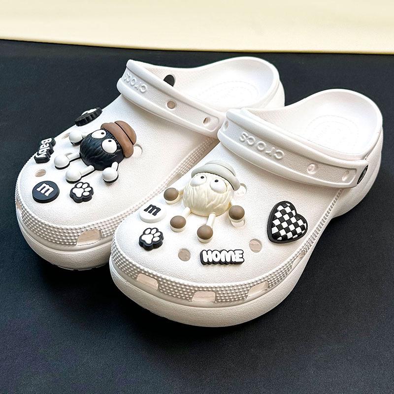 Cartoon Shoe Charm - Coal Ball Style, Detachable DIY Accessory for Hole Shoes