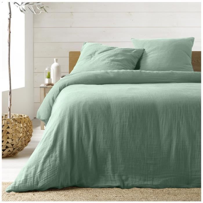 Housse de couette - Angeliase - 240 x 260 cm - 100% gaze de coton - 2 taies incluses - Certification Oeko-Tex®