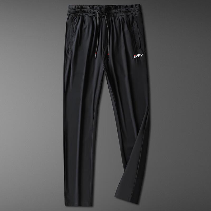 Men s Plus Size Ice Silk Straight Leg Casual Pants 3XL