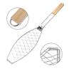 Household BBQ Grill Rack Foldable Fish Grill Basket Roasting Grilling  Barbecue Tongs