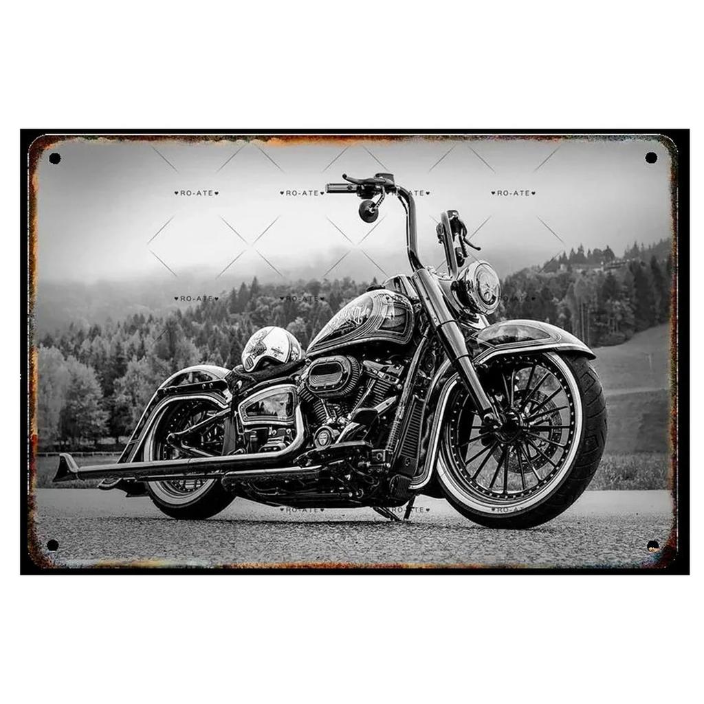 Plaque Metal Tin Signs Motorcycles Wall Decoration Vintage Art Posters Iron Painting for Man Cave Home Cafe Garage Club Bar
