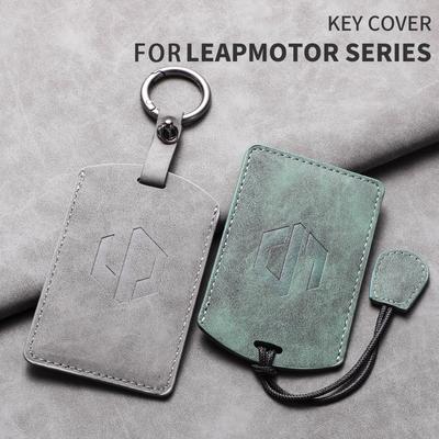 Car Key Case Cover For Leapmotor C10 C16 C11 B01 Leather Durable Car Remote Key Case Shell Car Protecter Decorative Accessories