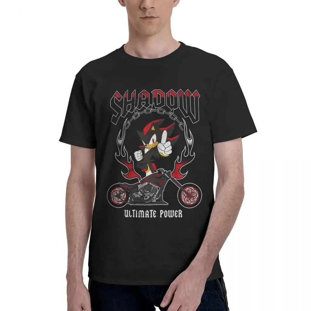 Shadow Hedgehog Classic Graphic Print TShirt Men Women Crewneck Cotton Loose Casual Tee Fashion Streetwear Wind Oversized Tops