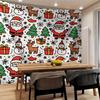 Christmas Santa Reindeer Tapestry Wall Hanging Tapestries Wall Blanket Backdrop Decor Holiday Wall Art