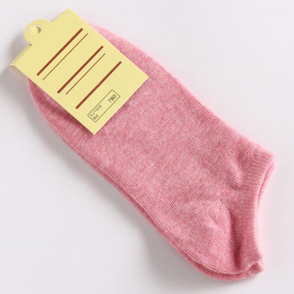 Stylish Casual Women Solid Color Elastic Cotton Breathable Low Cut Ankle Boat Socks Warm Socks