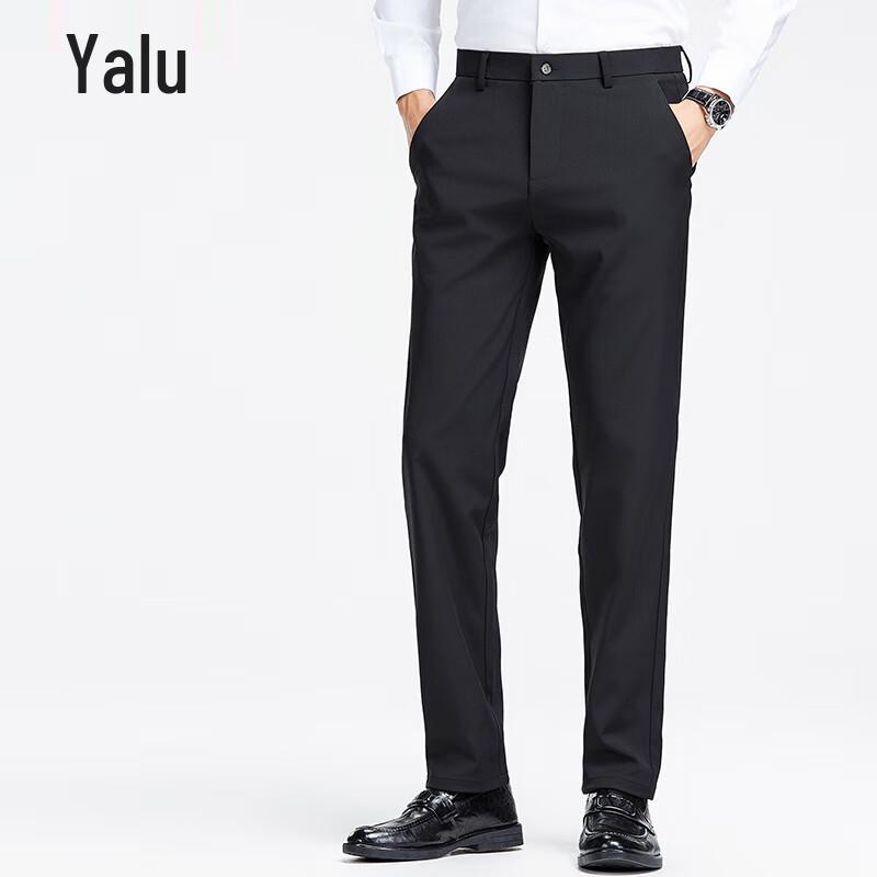 Yalu Men's Anti-Wrinkle Straight-Leg Business Casual Pants