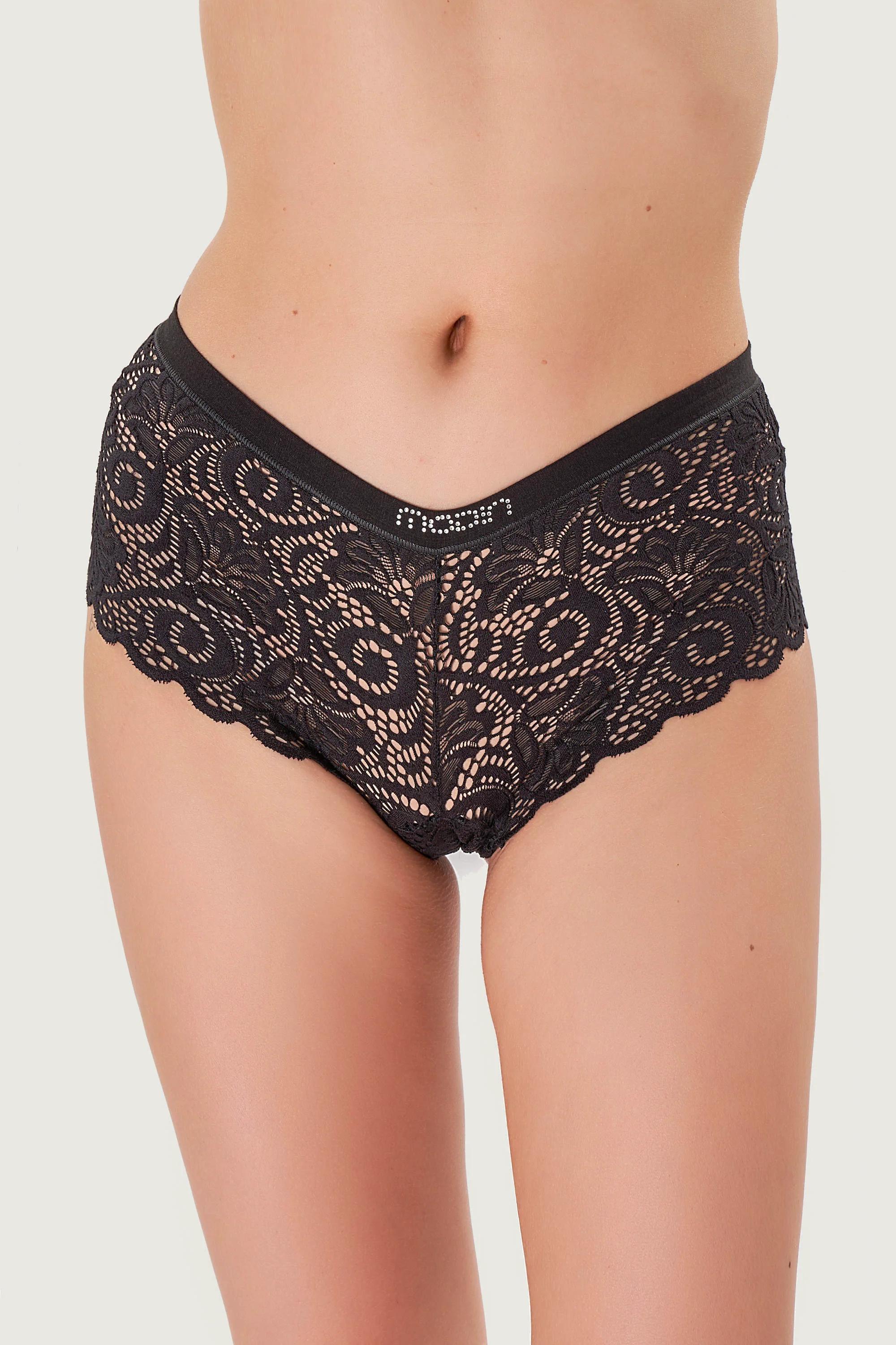 

Трусики-шортики Modin (80155) 3(M) прозорий колір чорний