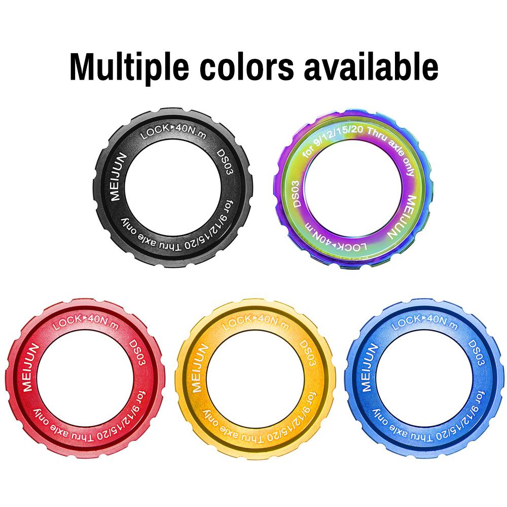 for 9 12 MEIJUN Bike Center Lock Disc Locking Cover Aluminum Centerlock Lockring for Mountain Bike 9/12/15/20mm Thru Hub Axles