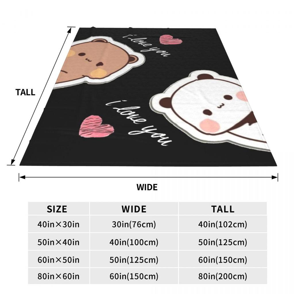 Bear Panda Dudu And Bubu Blankets Velvet Autumn/Winter Cartoon Cute Multi-function Super Soft Throw Blankets Couch Rug Piece