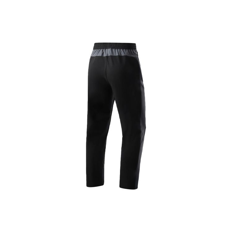 Li Ning Color Block Breathable Knitted Sports Long Pants Men bottoms Black AKYR121-1